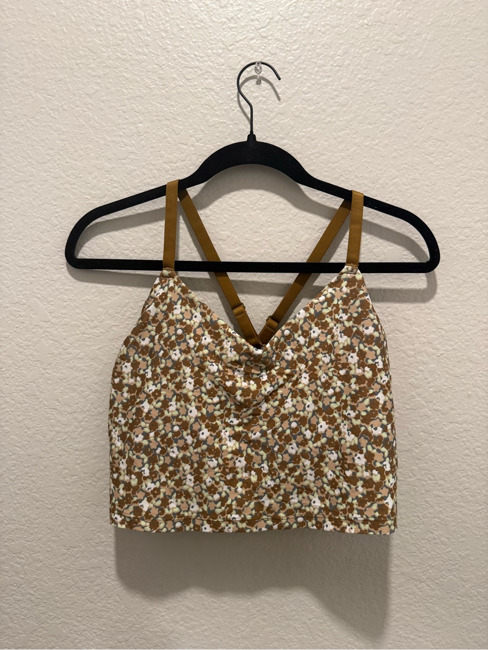 aerie Brown Floral Cami with Adjustable Straps